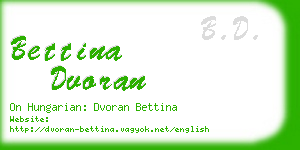 bettina dvoran business card